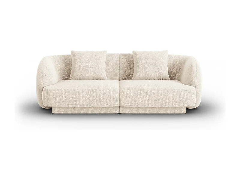 Cosmopolitan Design - Sofa, "Tulum" 2 miejsca szenil, beż jasny - 180x90x70cm
