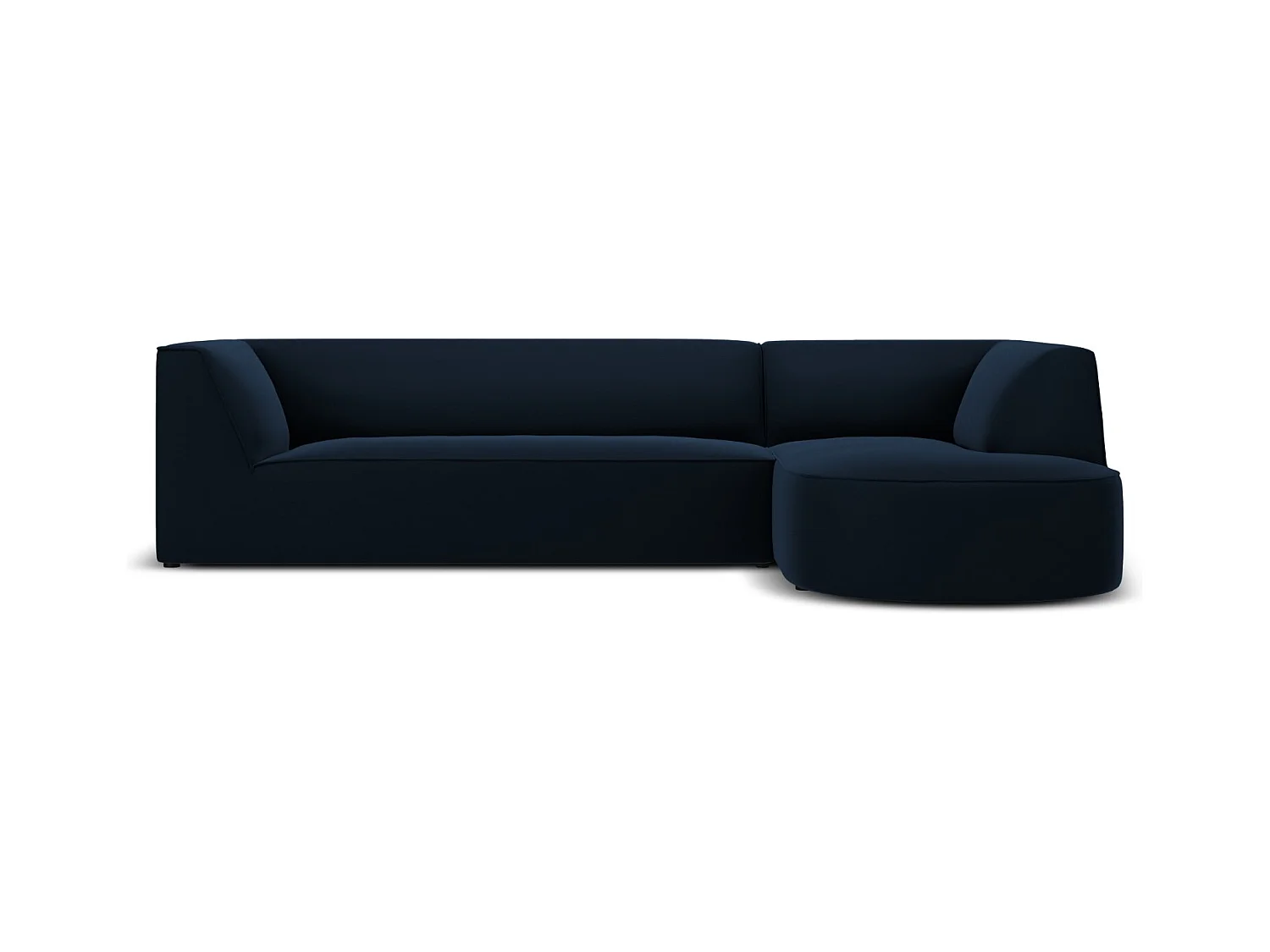 CXL by Christian Lacroix - Rechter hoekbank "Charles" 4 zitplaatsen, Flueel, Donkerblauw - 273x180x69cm