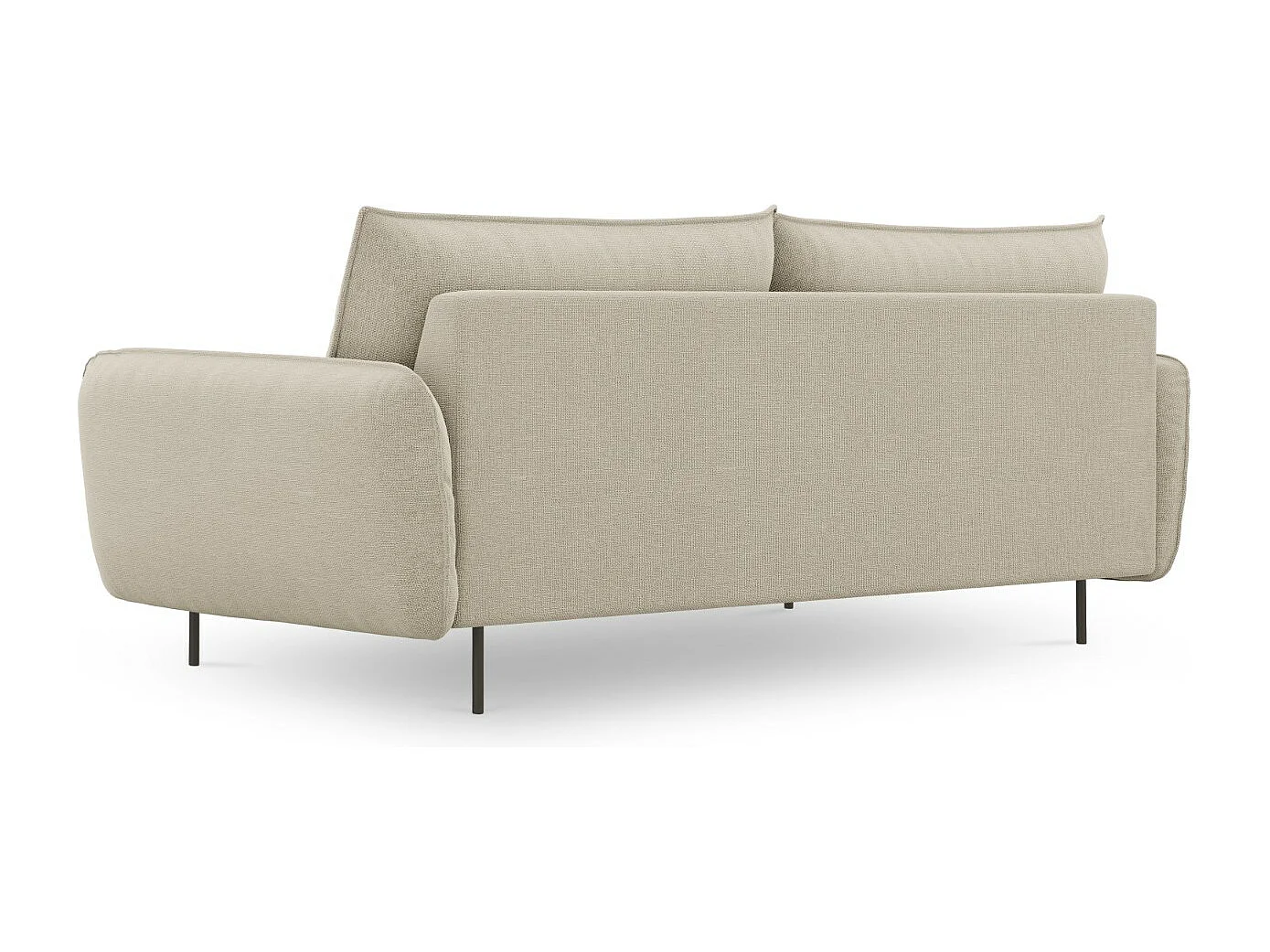Cosmopolitan Design - Sofá "Vienna" 4 lugares em tecido estrutural bege - 230x92x95cm