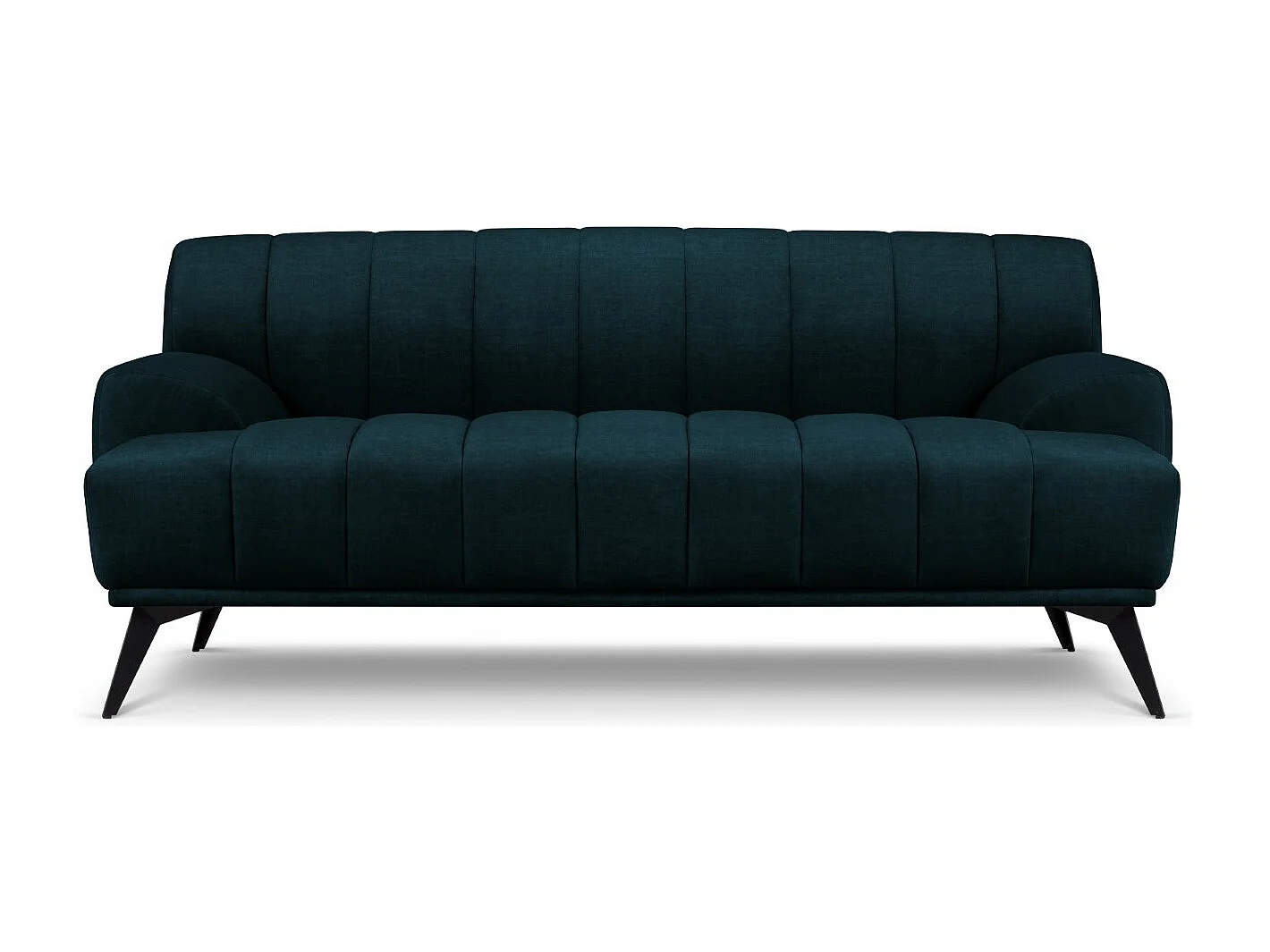 CXL by Christian Lacroix - Sofá "Rita" 2 plazas de terciopelo petróleo oscuro - 166x94x77cm