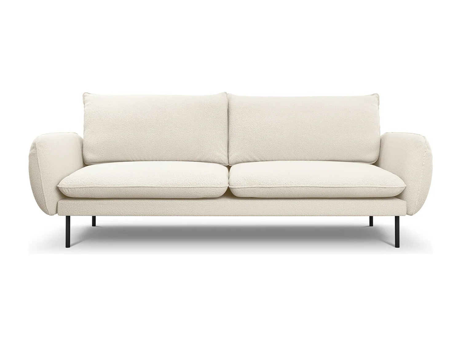 Cosmopolitan Design - Bank "Vienna" 4 zitplaatsen, Boucle, Beige - 230x92x95cm