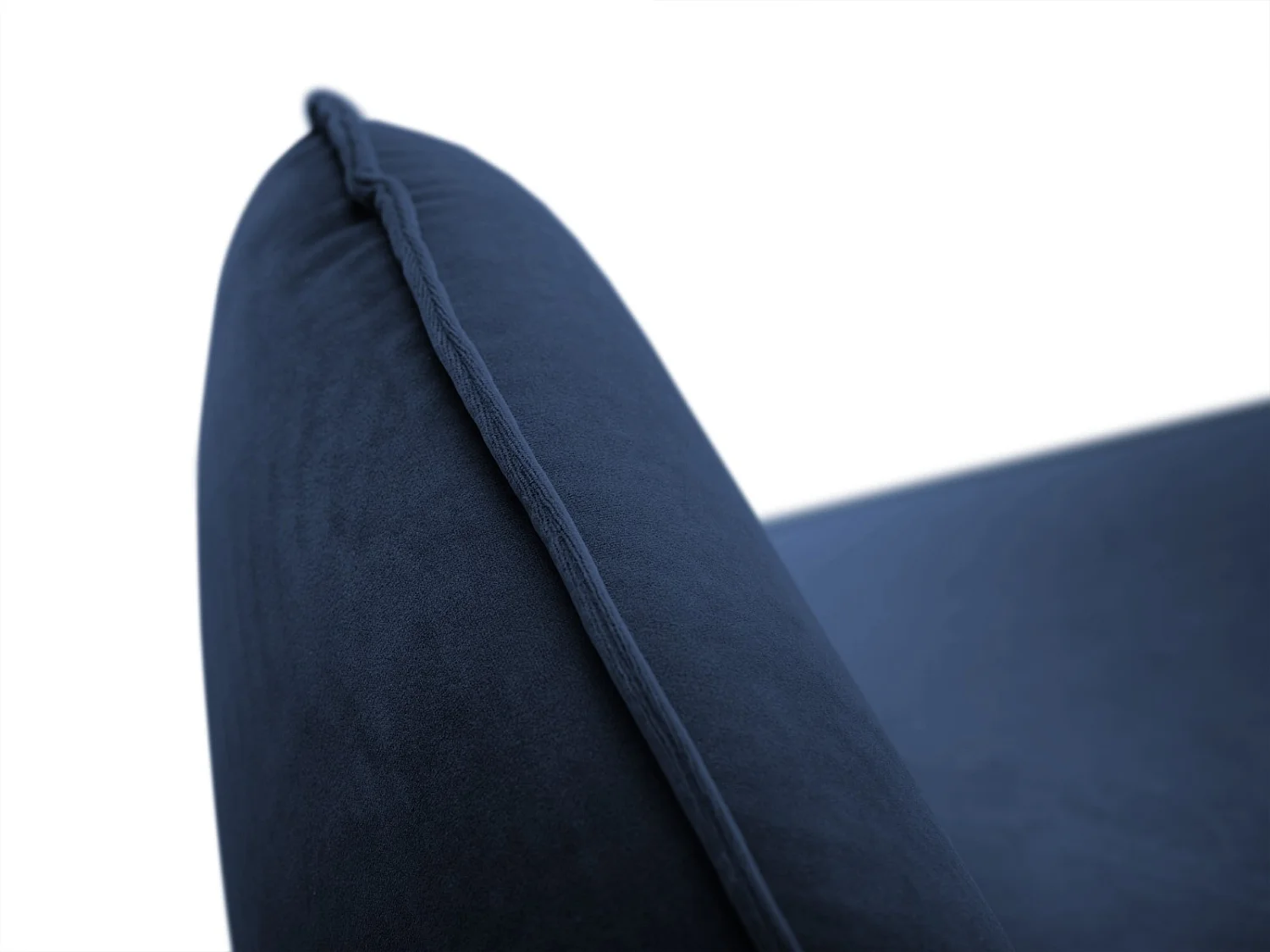 Cosmopolitan Design - Canapé d'angle gauche "Vienna" 6 places en velours bleu roi - 275x185x95cm