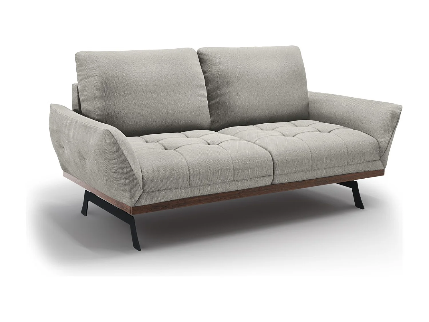 CXL by Christian Lacroix - Canapé "Olivier" 3 places en tissu structurel gris clair - 188x95x87cm