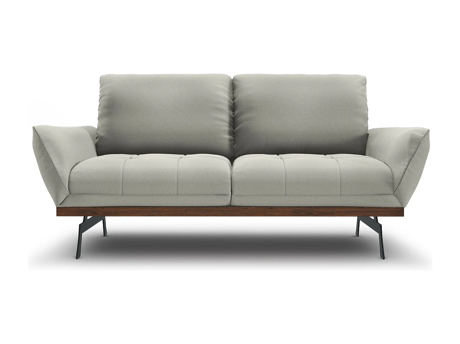 CXL by Christian Lacroix - Canapé "Olivier" 3 places en tissu structurel gris clair - 188x95x87cm