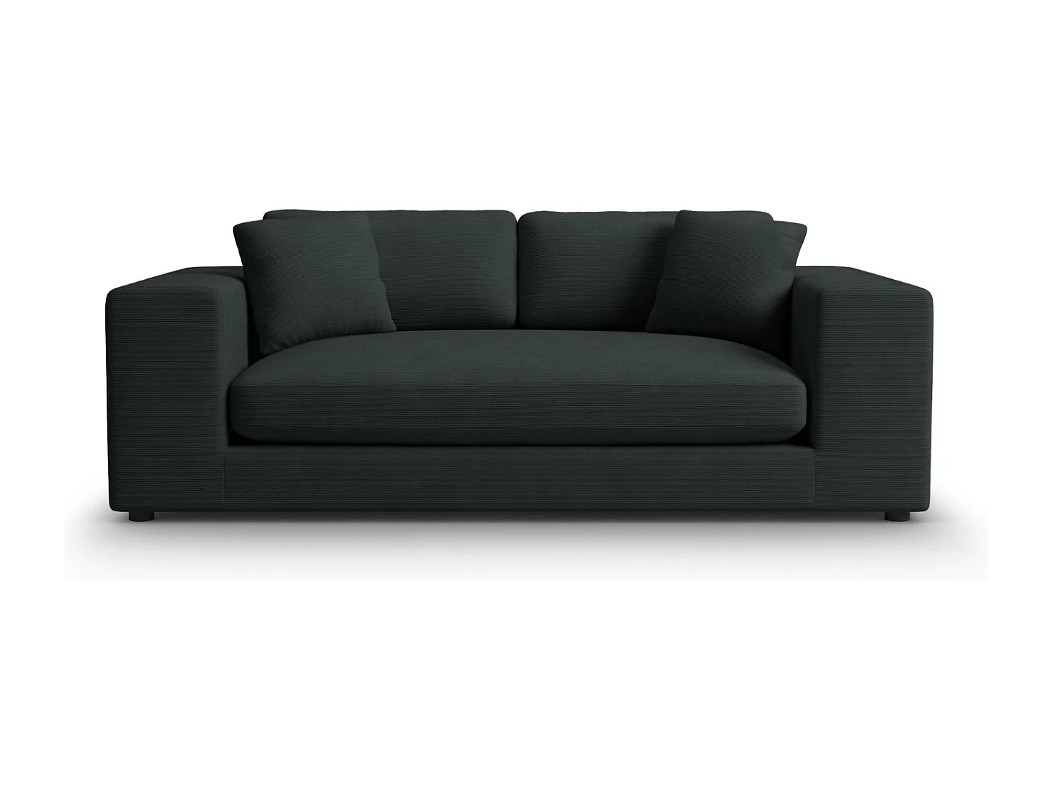 CXL by Christian Lacroix - Bank "Tendance" 3 zitplaatsen, Ribfluwelen, Zwart - 220x122x72cm