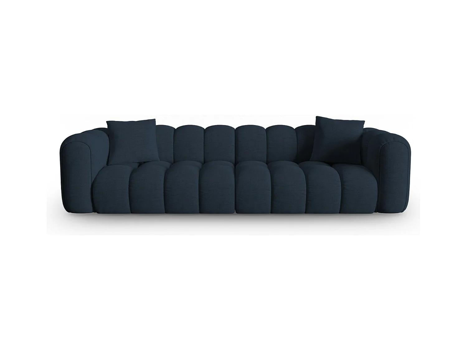 CXL by Christian Lacroix - Modulaire bank "Clotilde" 4 zitplaatsen, Structurele stof, Koningsblauw - 298x94x70cm