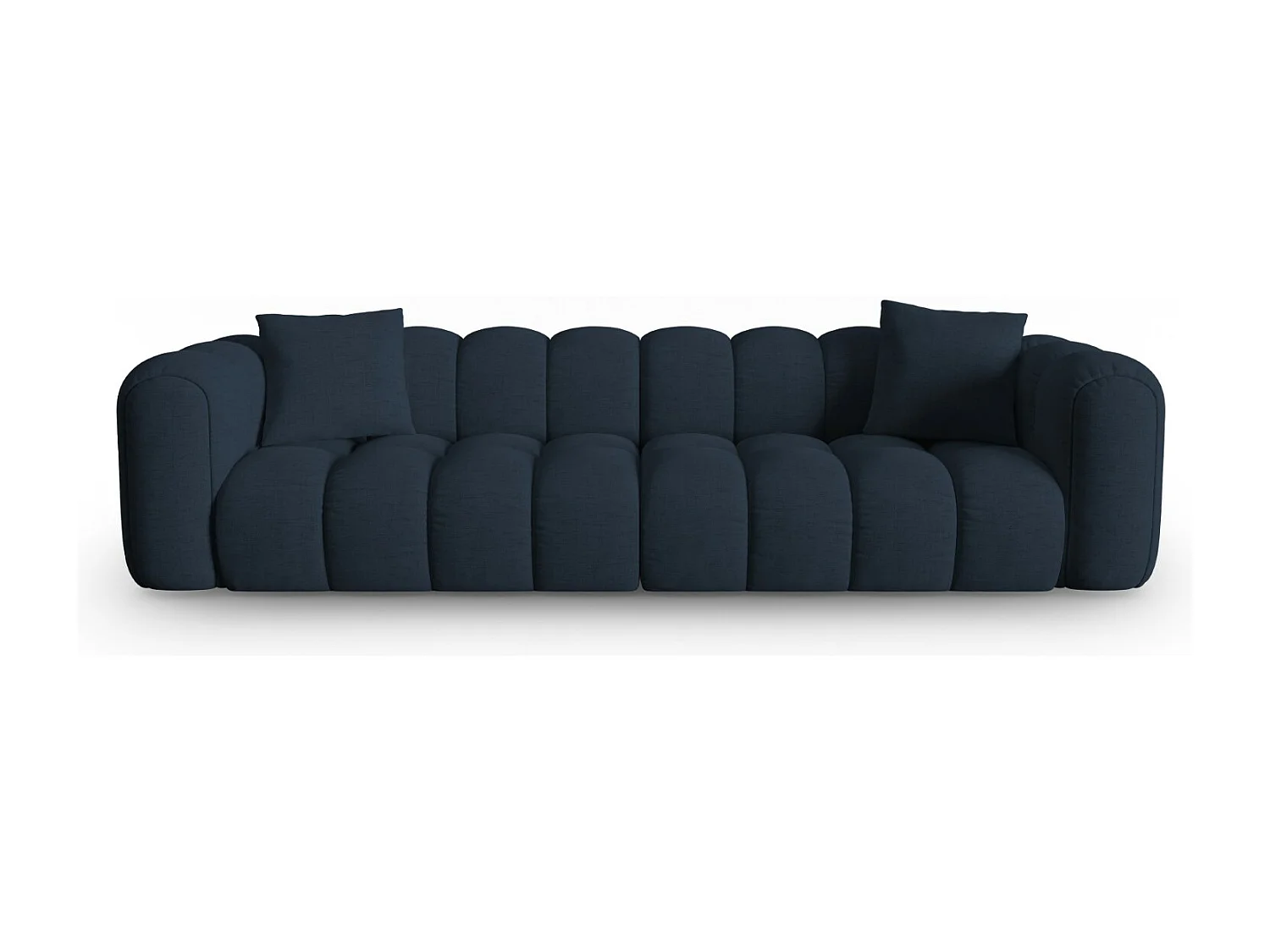 CXL by Christian Lacroix - Canapé modulable "Clotilde" 4 places en tissu structurel bleu roi - 298x94x70cm