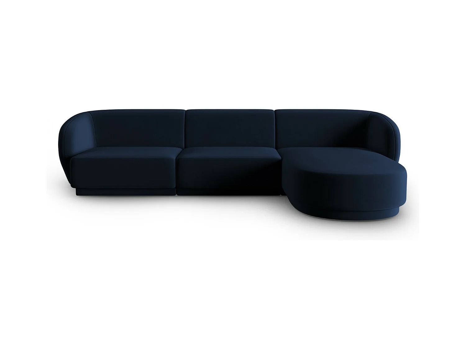 CXL by Christian Lacroix - Modulaire hoekbank rechts "Lionel" 4 zitplaatsen, Flueel, Koningsblauw - 266x155x74cm
