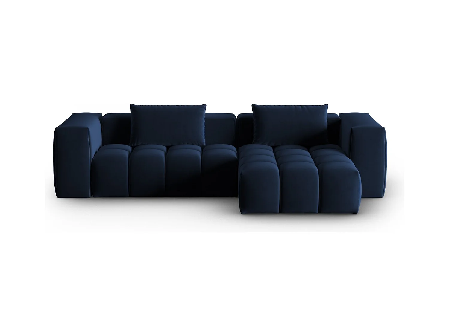 CXL by Christian Lacroix - Modulaire hoekbank rechts "Lorella" 3 zitplaatsen, Flueel, Koningsblauw - 260x145x70cm