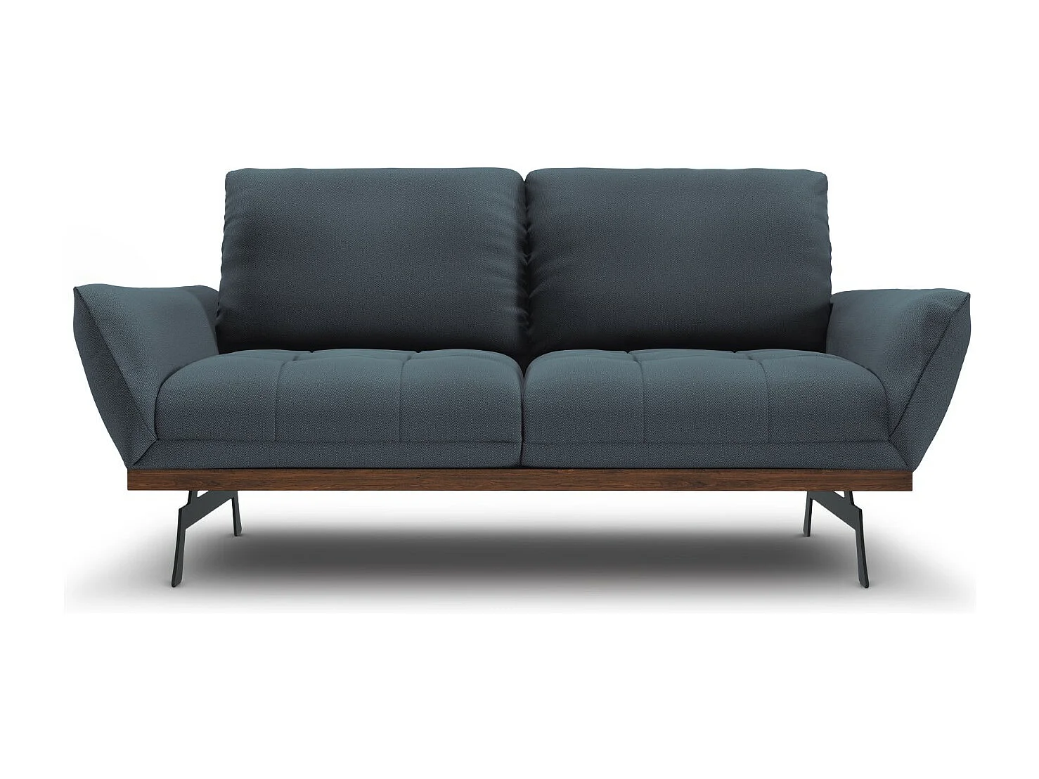 CXL by Christian Lacroix - Bank "Olivier" 3 zitplaatsen, Structurele stof, Blauw - 188x95x87cm