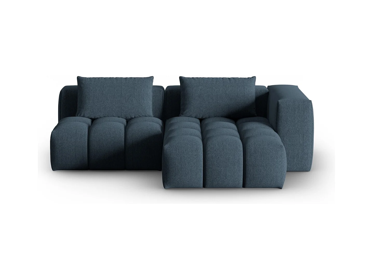 CXL by Christian Lacroix - Modulaire hoekbank rechts "Lorella" 3 zitplaatsen, Structurele stof, Donkerblauw - 205x145x70cm
