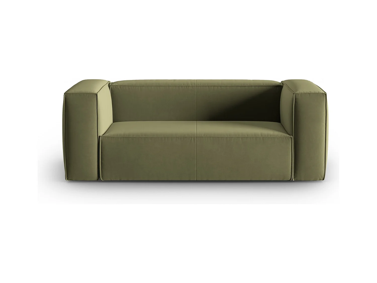 Cosmopolitan Design - Canapé "Mackay" 2 places en velours vert clair - 150x94x73cm