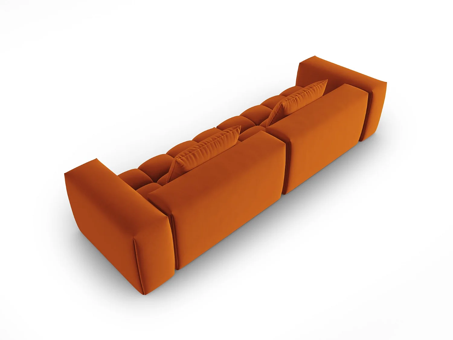 CXL by Christian Lacroix - 5-Sitzer modulares Sofa "Lorella" Sitzer aus Samt terrakotta - 290x85x70cm
