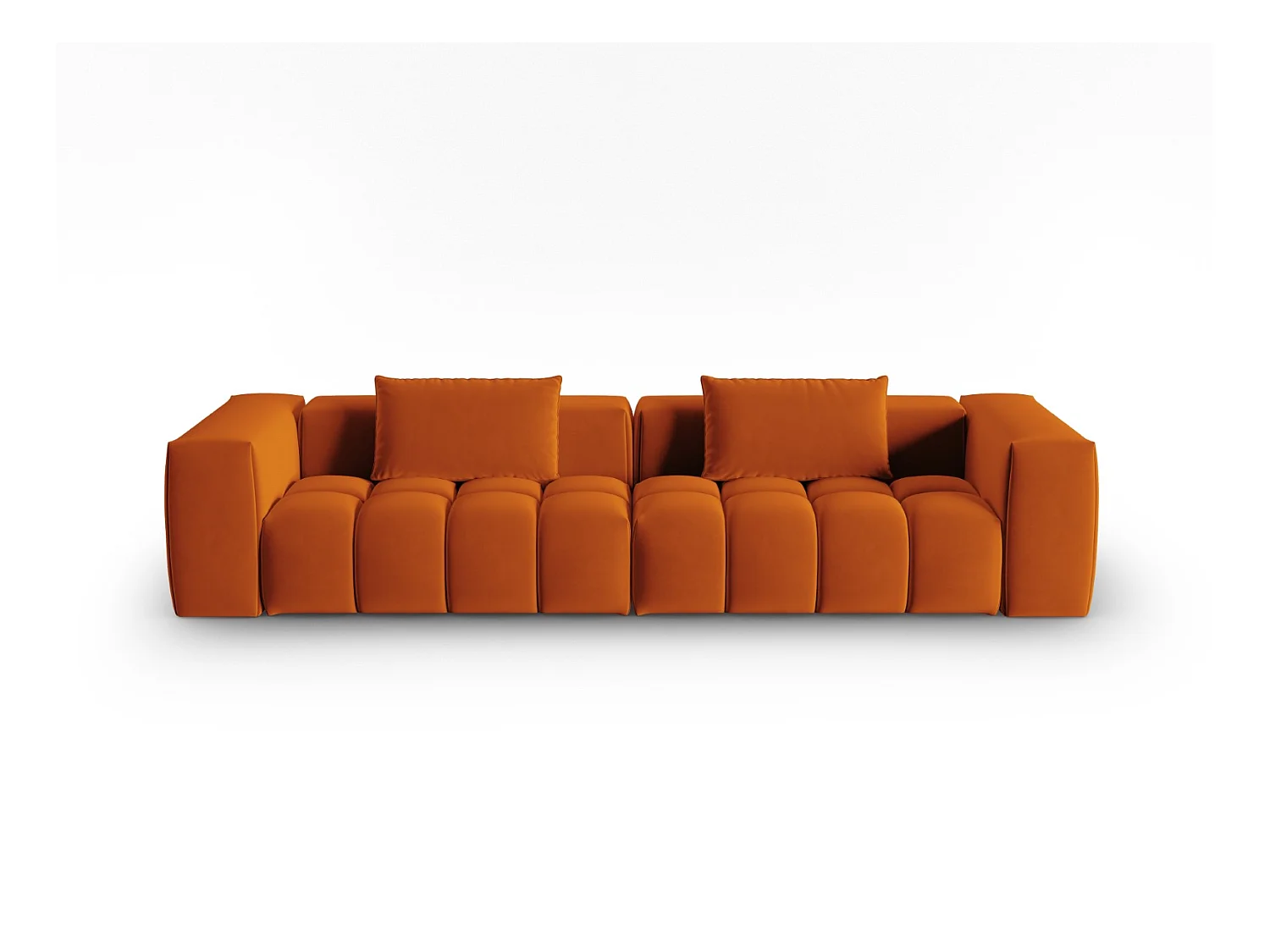 CXL by Christian Lacroix - Modulaire bank "Lorella" 5 zitplaatsen, Flueel, Terracotta - 290x85x70cm