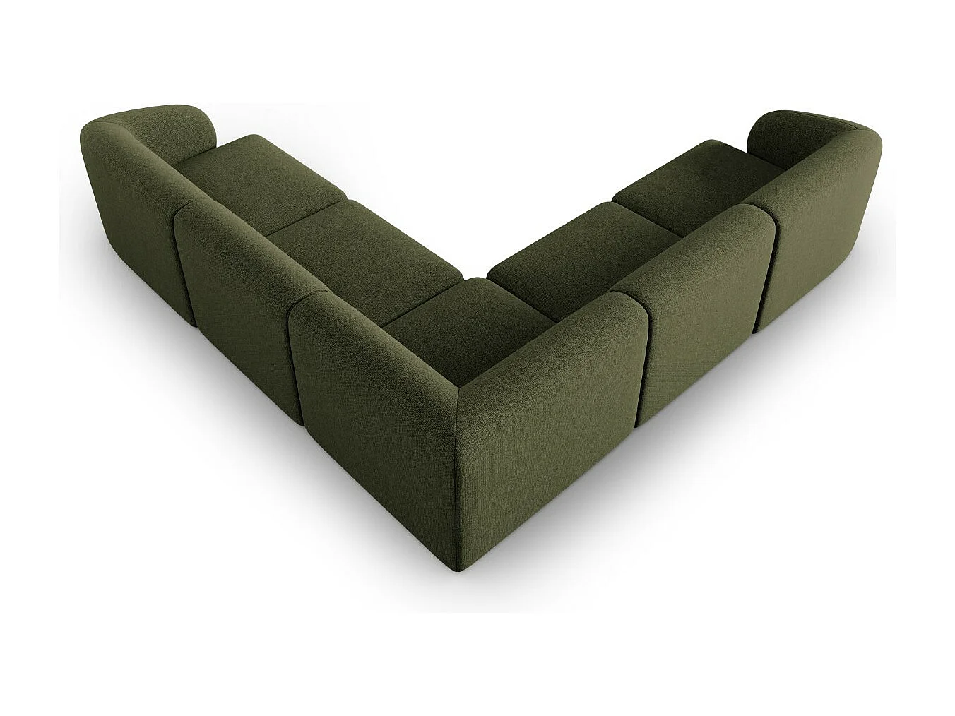 CXL by Christian Lacroix - Narożnik symetryczny modułowy, "Lionel" 6 miejsc szenil, zielony melanż - 265x265x74cm
