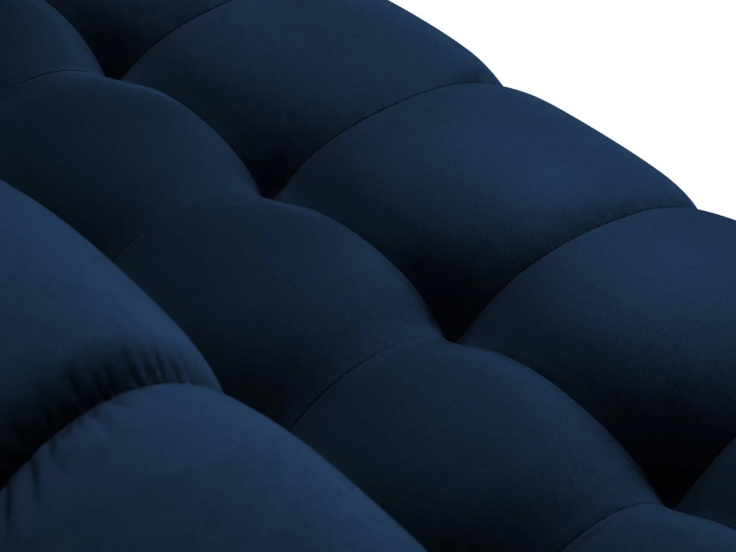 Cosmopolitan Design - Linker hoekbank "Bali" 5 zitplaatsen, Flueel, Koningsblauw - 293x185x75cm