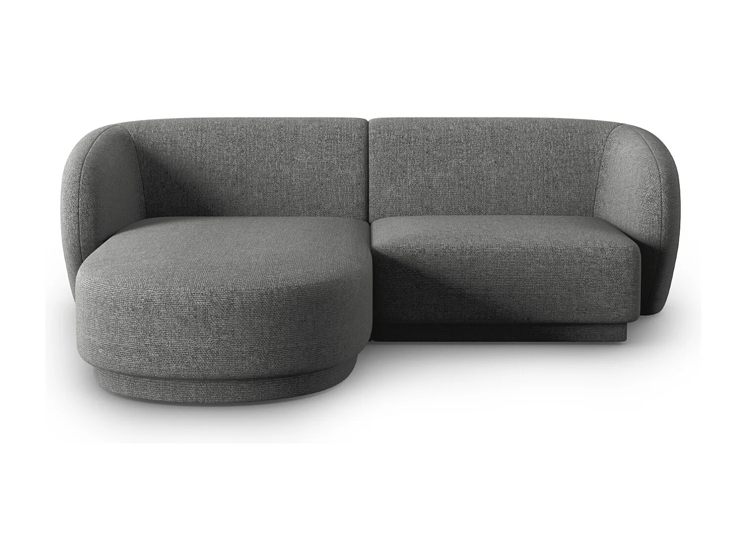 CXL by Christian Lacroix - Narożnik lewy panoramiczny, "Lionel" 3 miejsca szenil, szary ciemny melanż - 188x155x74cm