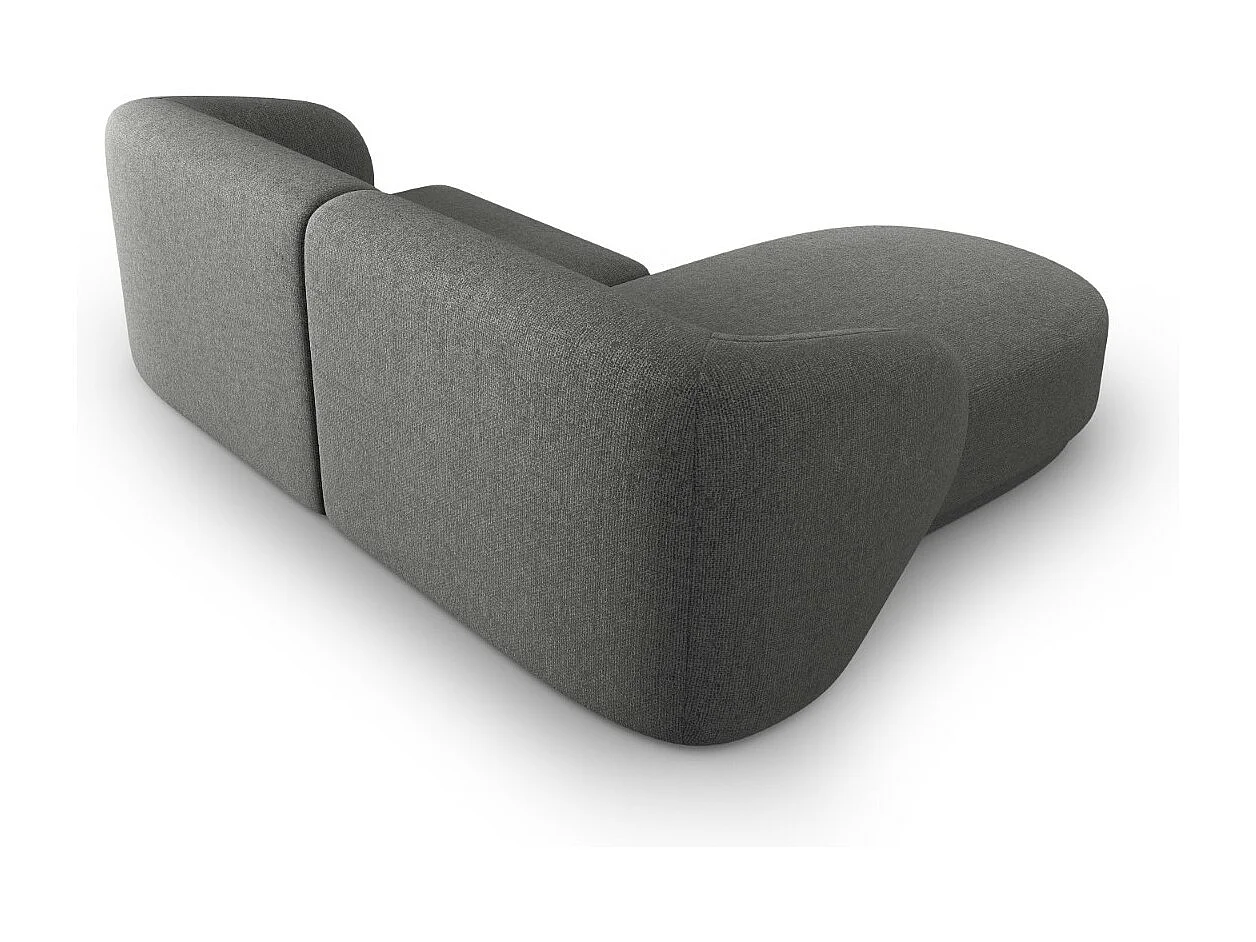 CXL by Christian Lacroix - Narożnik lewy panoramiczny, "Lionel" 3 miejsca szenil, szary ciemny melanż - 188x155x74cm