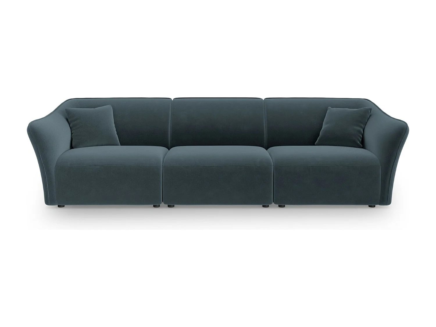 Cosmopolitan Design - Sofa modułowa, "Tokyo" 5 miejsc welur, niebieski pastelowy - 292x102x79cm