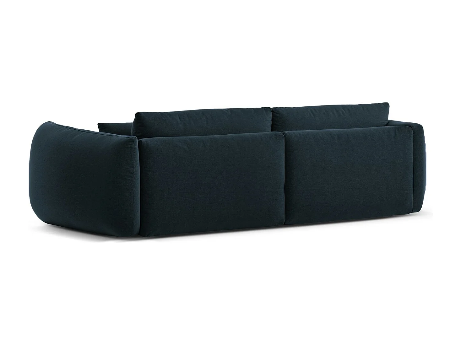 CXL by Christian Lacroix - Sofá modular "Maurie" 4 lugares em tecido chenille azul marinho - 264x107x90cm