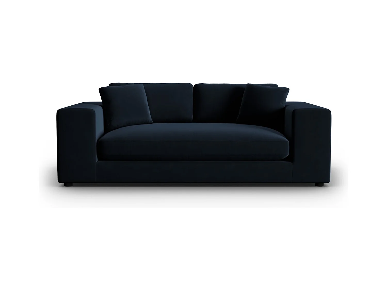 CXL by Christian Lacroix - Canapé "Tendance" 3 places en velours bleu foncé - 220x122x72cm