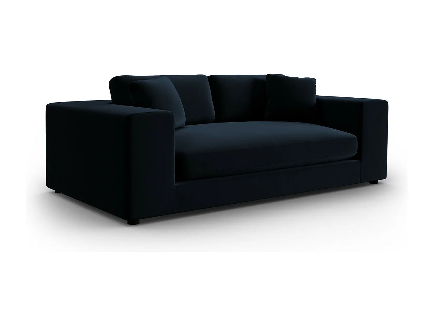 CXL by Christian Lacroix - Canapé "Tendance" 3 places en velours bleu foncé - 220x122x72cm