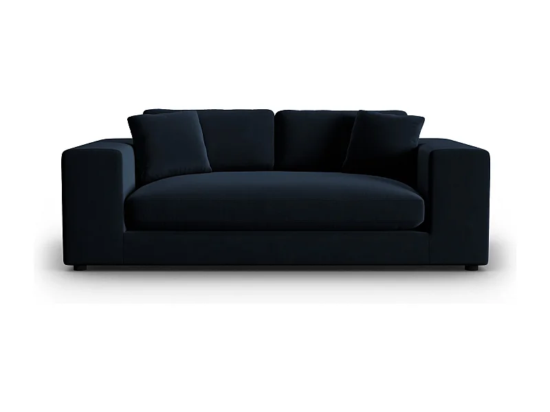 CXL by Christian Lacroix - Canapé "Tendance" 3 places en velours bleu foncé - 220x122x72cm