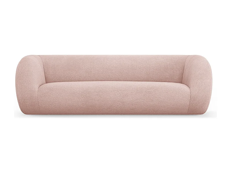 Cosmopolitan Design - 3-Sitzer Sofa "Essen" aus Boucle puderrosa - 230x95x86cm