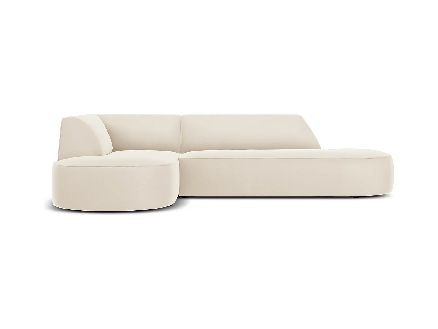 CXL by Christian Lacroix - Linker hoekbank "Charles" 4 zitplaatsen, Flueel, Beige - 273x180x69cm