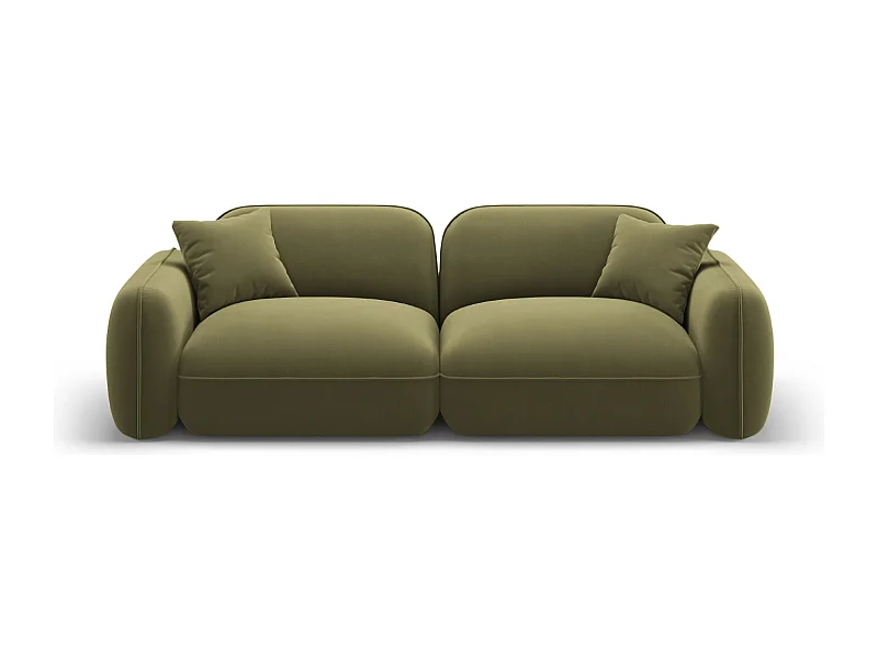 CXL by Christian Lacroix - Modulaire bank "Lucien" 3 zitplaatsen, Flueel, Lichtgroen - 230x90x70cm