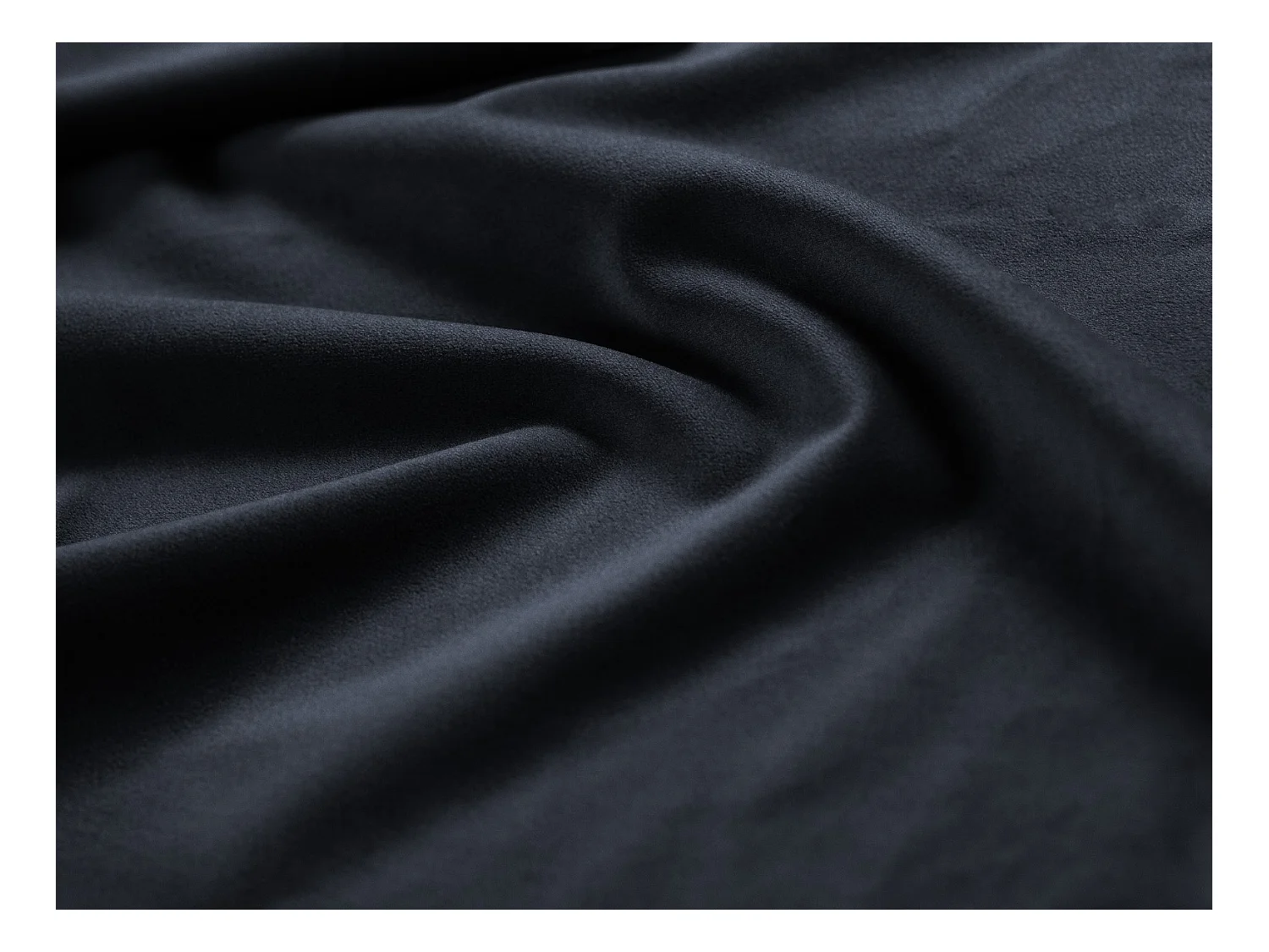 CXL by Christian Lacroix - Canapé d'angle droit "Luc" 4 places en velours bleu foncé - 284x166x70cm