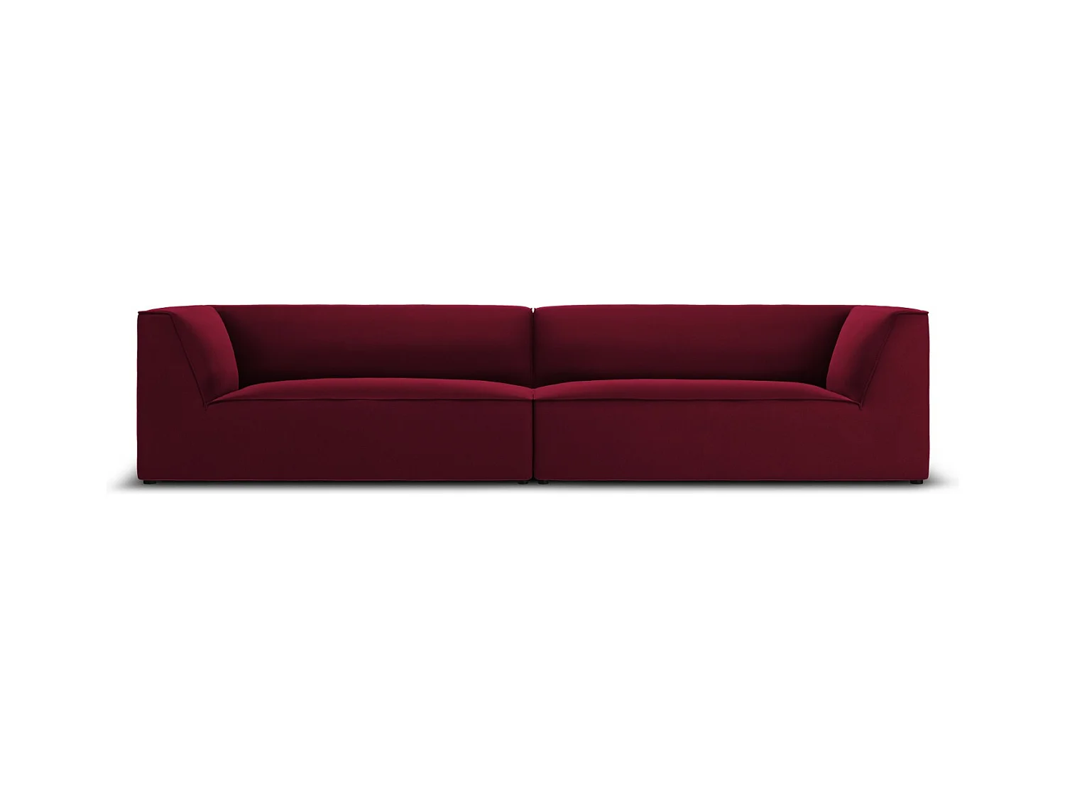 CXL by Christian Lacroix - Canapé "Charles" 4 places en velours rouge - 302x93x69cm