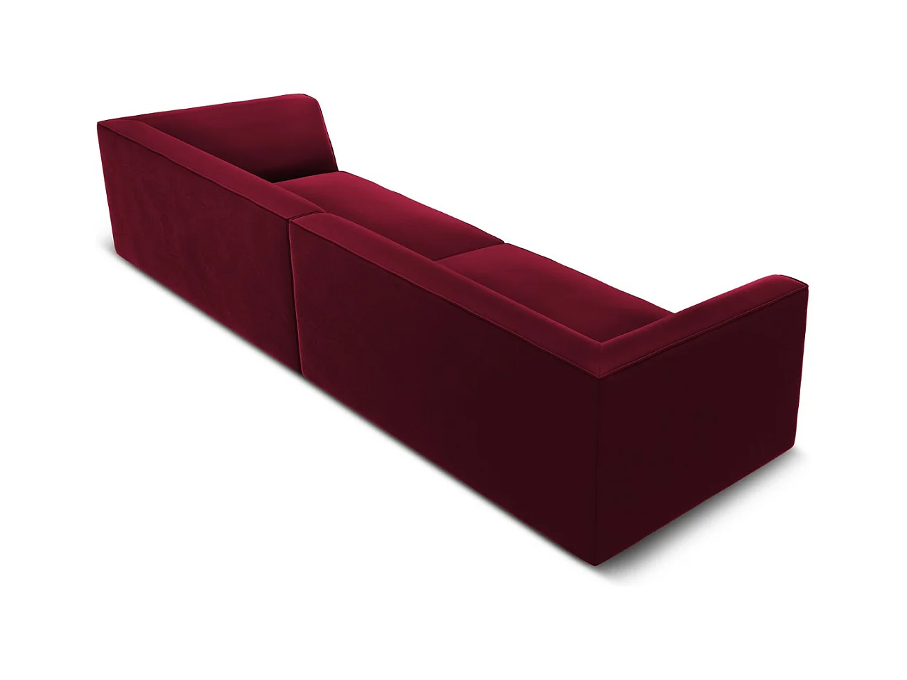 CXL by Christian Lacroix - Canapé "Charles" 4 places en velours rouge - 302x93x69cm