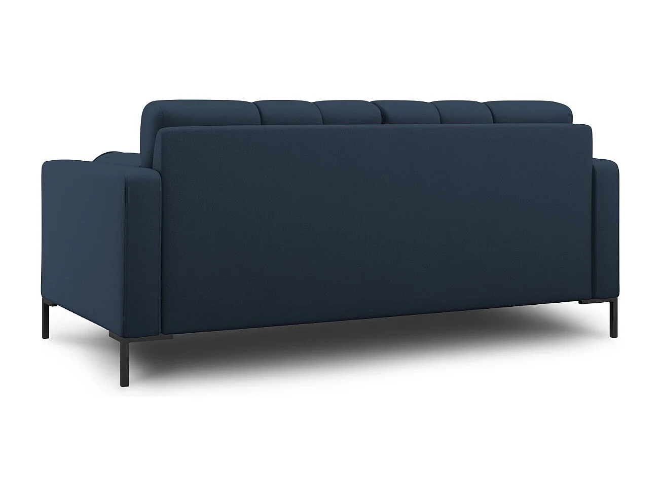 Cosmopolitan Design - Bank "Bali" 2 zitplaatsen, Structurele stof, Blauw - 152x92x75cm