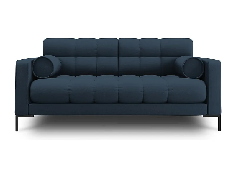 Cosmopolitan Design - Sofá "Bali" 2 lugares em tecido estrutural azul - 152x92x75cm