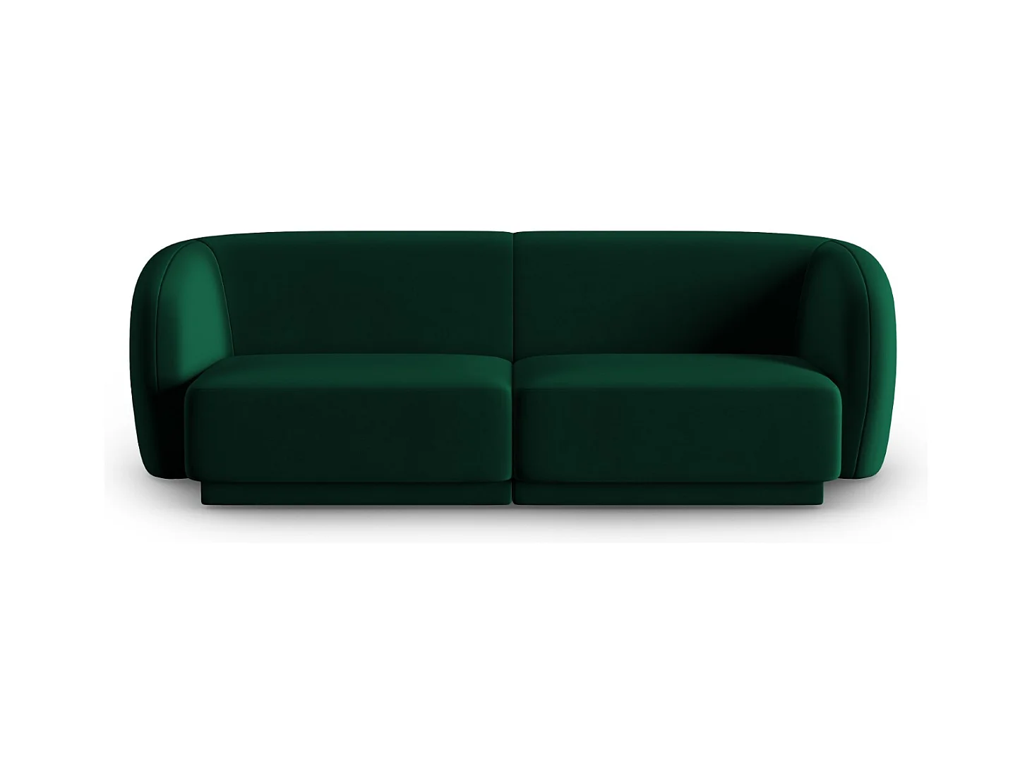 CXL by Christian Lacroix - Modulaire bank "Lionel" 2 zitplaatsen, Flueel, Flessengroen - 188x93x74cm