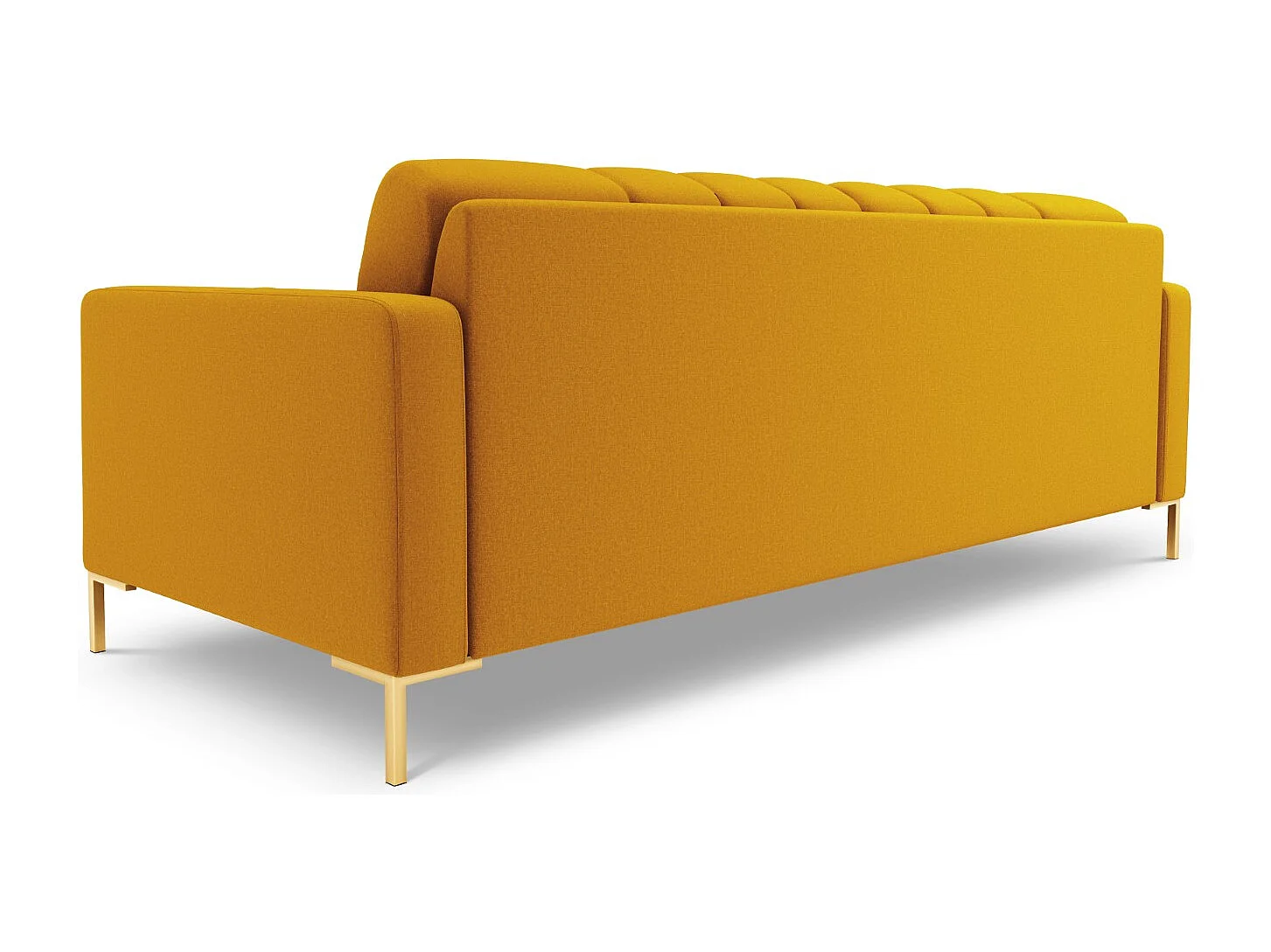 Cosmopolitan Design - Sofá "Bali" 4 lugares em tecido estrutural amarelo - 217x92x75cm