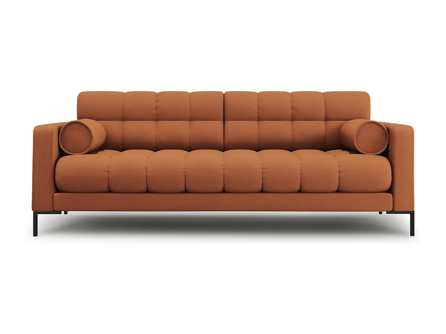 Cosmopolitan Design - Sofá "Bali" 4 lugares em tecido estrutural tijolo - 217x92x75cm