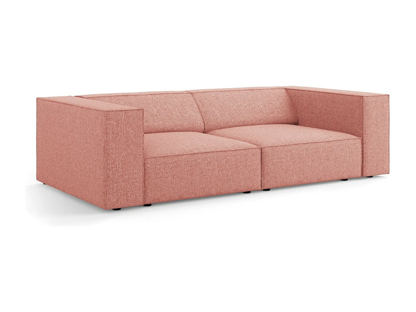 Cosmopolitan Design - Divano "Arendal" 3 posti in ciniglia rosa - 204x102x70cm