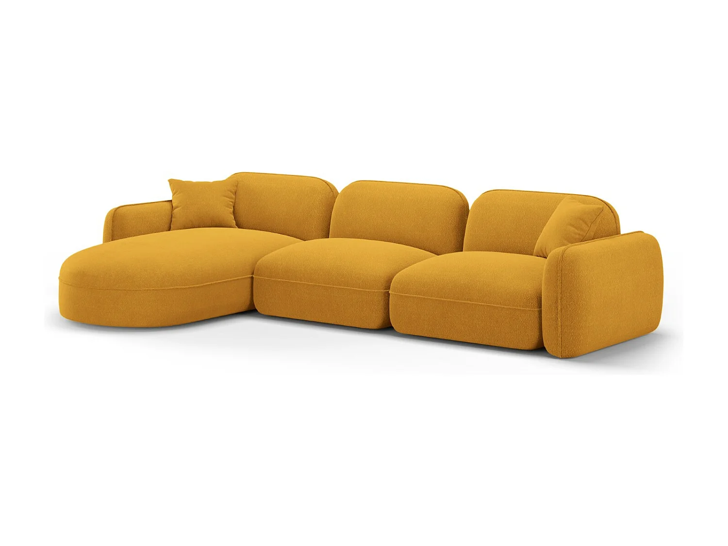 CXL by Christian Lacroix - 4-Sitzer modulares Ecksofa links "Lucien" Sitzer aus Samt senf - 320x165x70cm