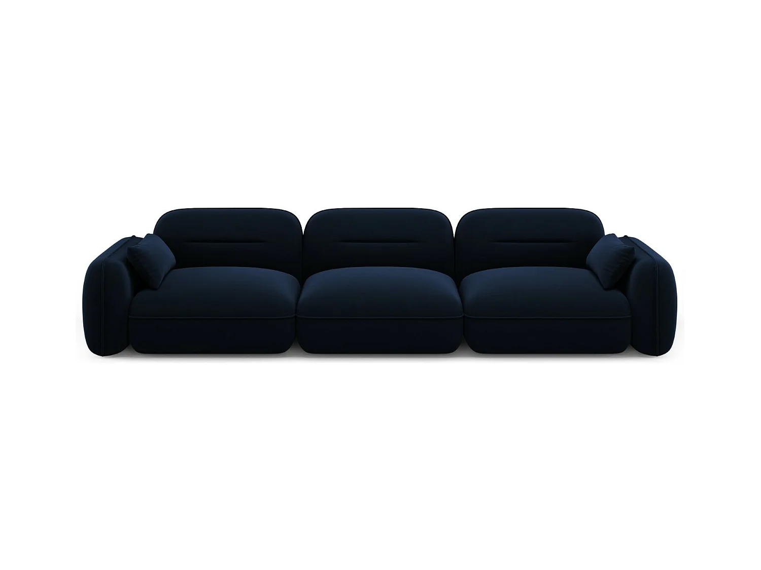 Cosmopolitan Design - Modulaire bank "Sydney" 4 zitplaatsen, Flueel, Koningsblauw - 320x90x70cm
