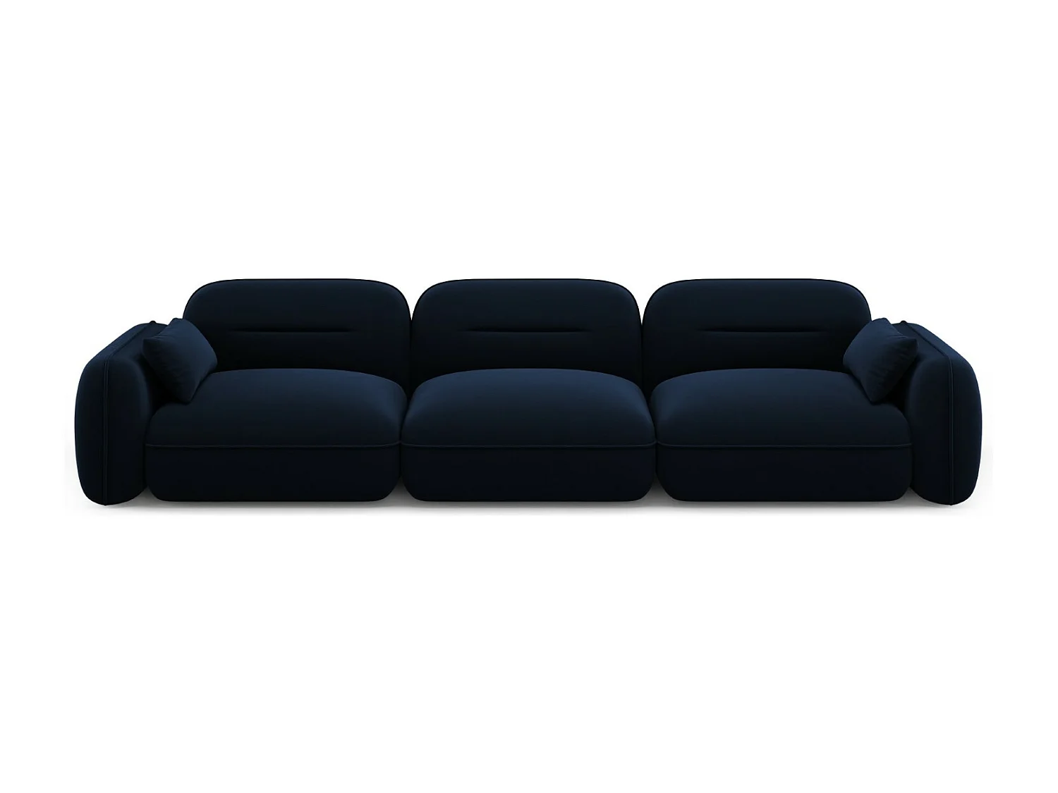 Cosmopolitan Design - Canapé modulable "Sydney" 4 places en velours bleu roi - 320x90x70cm