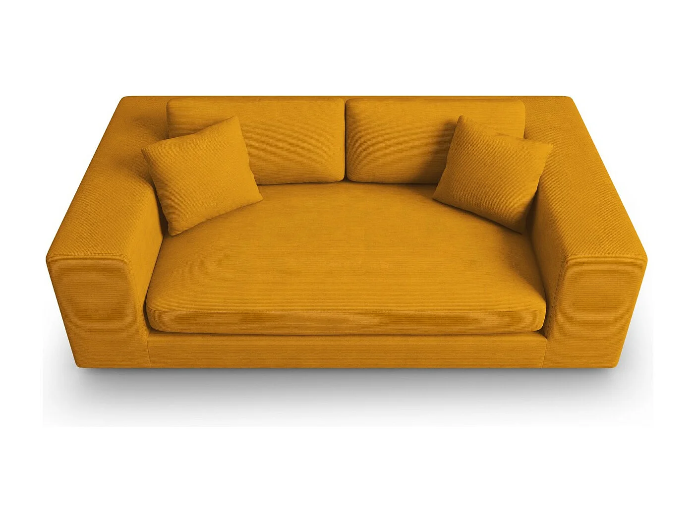 CXL by Christian Lacroix - 3-Sitzer Sofa "Tendance" Sitzer aus Cord gelb - 220x122x72cm