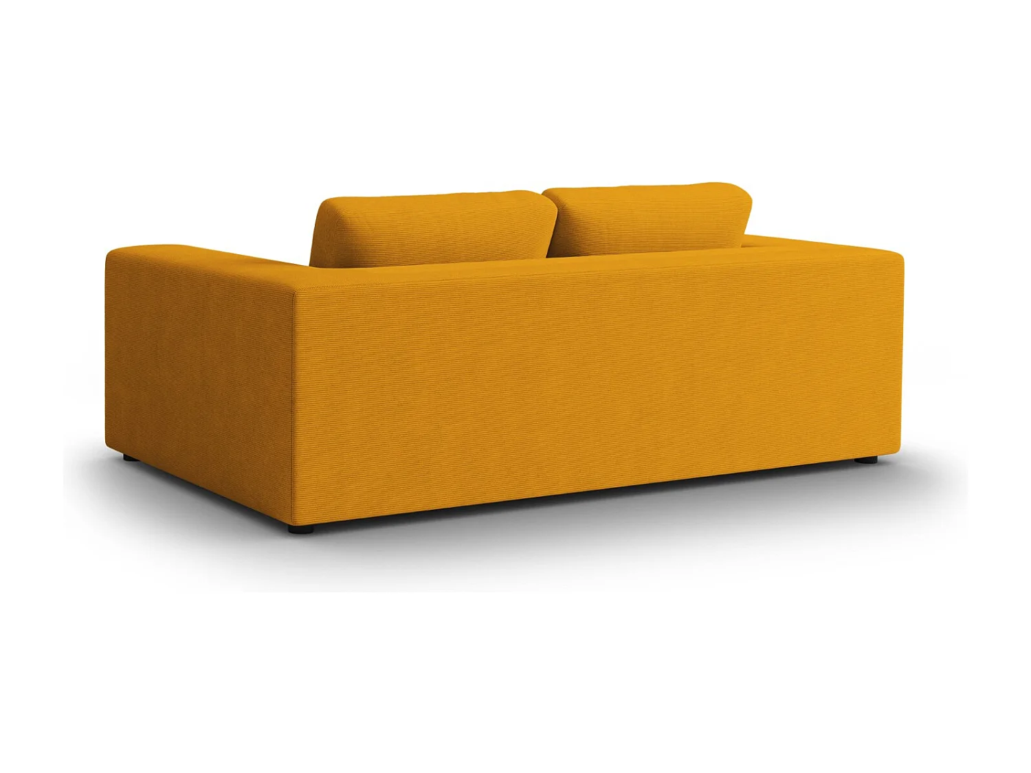 CXL by Christian Lacroix - Sofá "Tendance" 3 lugares em veludo cotelê amarelo - 220x122x72cm