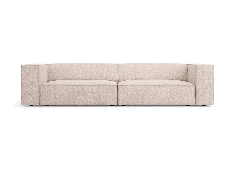 Cosmopolitan Design - Sofa, "Arendal" 4 miejsca szenil, beż - 244x102x70cm
