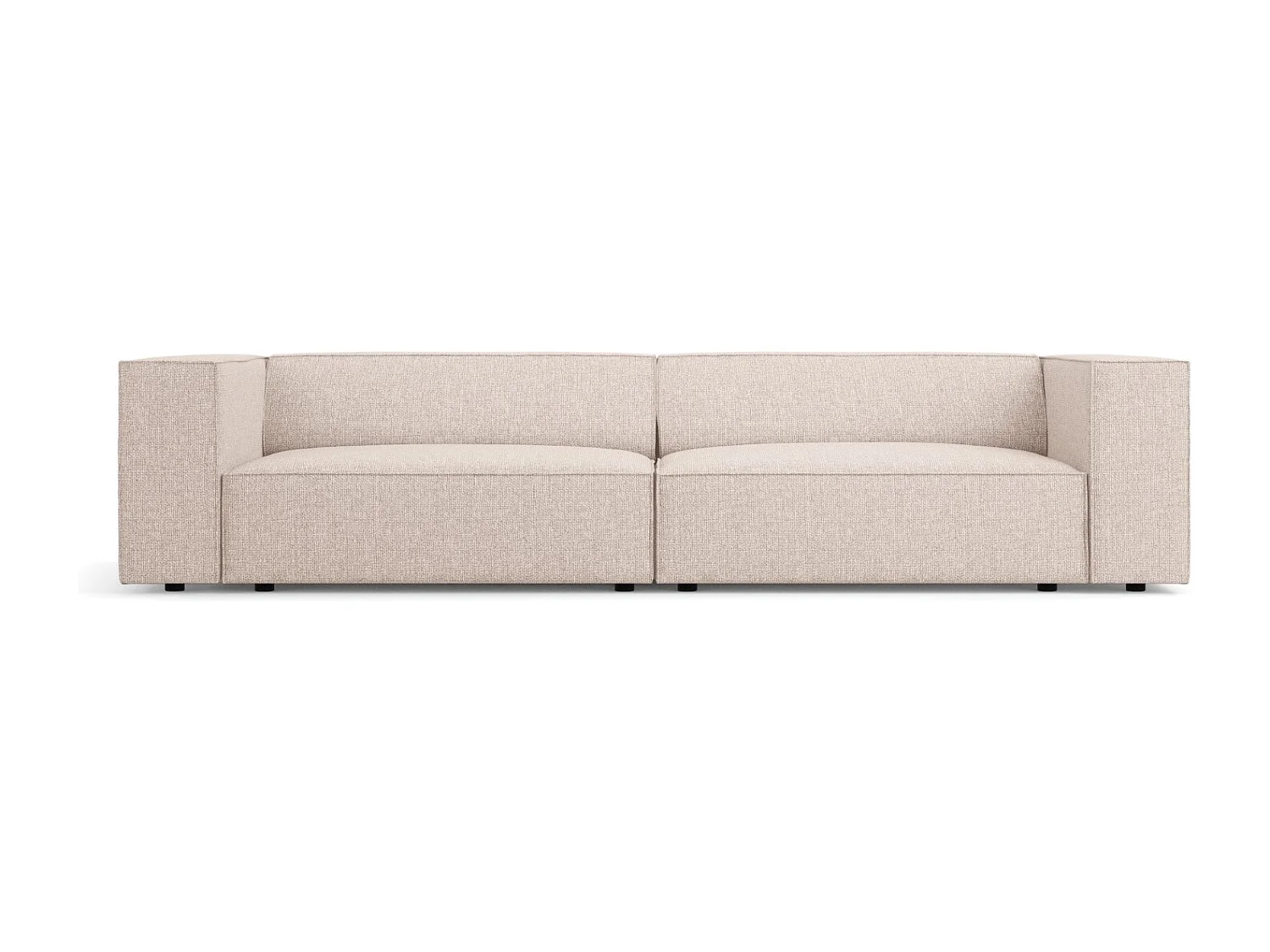 Cosmopolitan Design - Sofa, "Arendal" 4 miejsca szenil, beż - 244x102x70cm
