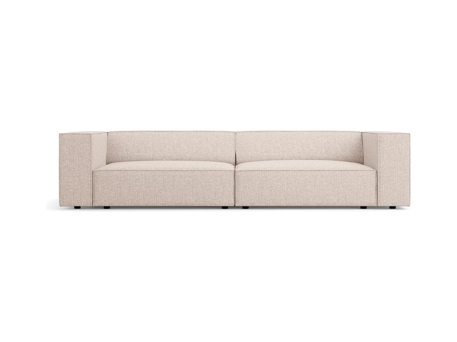 Cosmopolitan Design - Bank "Arendal" 4 zitplaatsen, Chenille, Beige - 244x102x70cm