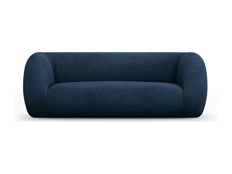 Cosmopolitan Design - Sofa, "Essen" 2 miejsca boucle, niebieski ciemny - 210x95x86cm