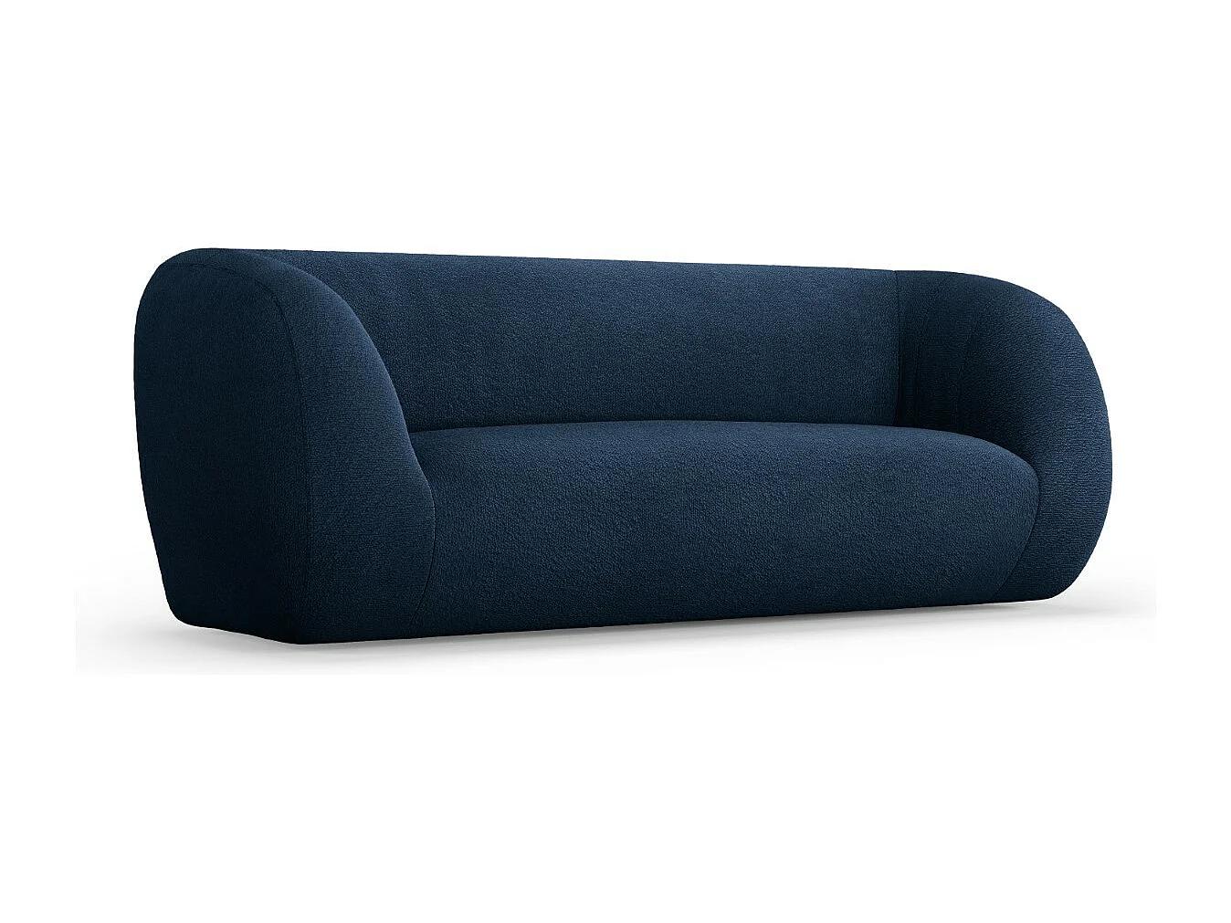 Cosmopolitan Design - Bank "Essen" 2 zitplaatsen, Boucle, Donkerblauw - 210x95x86cm