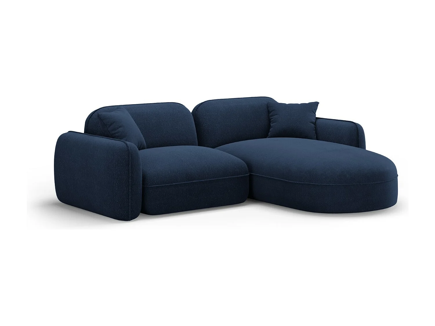 CXL by Christian Lacroix - Modulaire hoekbank rechts "Lucien" 3 zitplaatsen, Flueel, Donkerblauw - 230x165x70cm